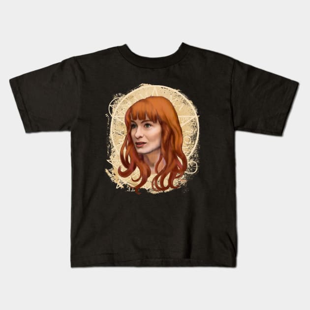 Charlie Bradbury Kids T-Shirt by ArtsyDenise